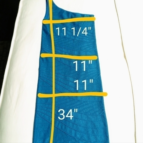 Bebe One Shoulder Bodycon Dress Aqua Knit Small - Picture 11 of 11